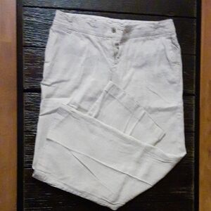 Banana Republic Martin Fit Cream Trousers